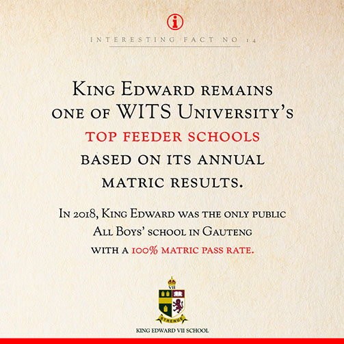King Edward VII School - top feeder school to Wits University